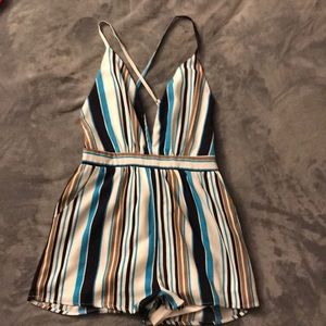 Striped romper